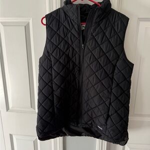 Lands' End Black Quilted Outerwear